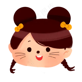 鼠年女孩情侣头像,免抠元素