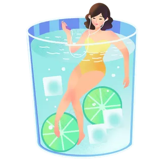 大暑泡澡女孩 大暑泡澡女孩