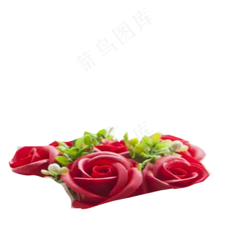 红色的玫瑰花朵免抠图
