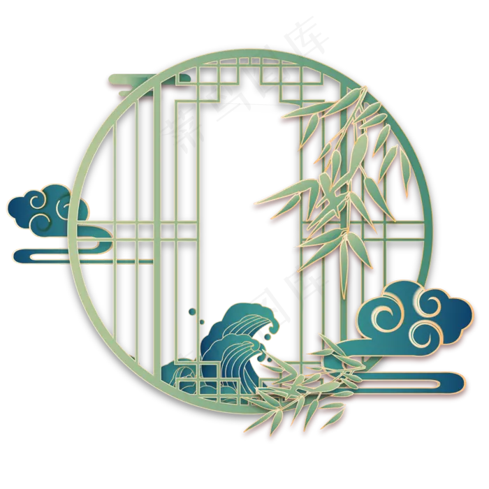 中国风立体剪纸边框(2000*2000px 300 dpi )ai矢量模版下载