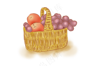 立秋丰收一篮子水果