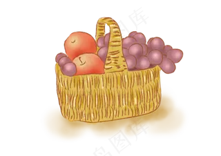 立秋丰收一篮子水果