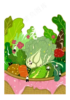 二十四节气立春手绘装饰图案