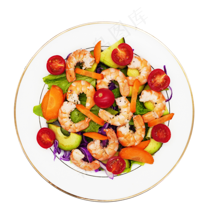 圆形盘子沙拉,免抠元素