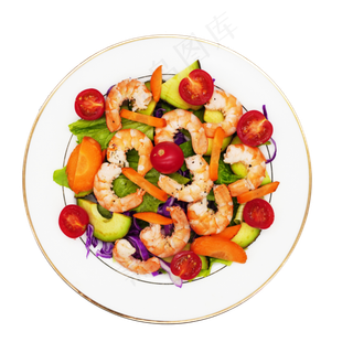 圆形盘子沙拉,免抠元素