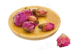 红色干玫瑰花茶