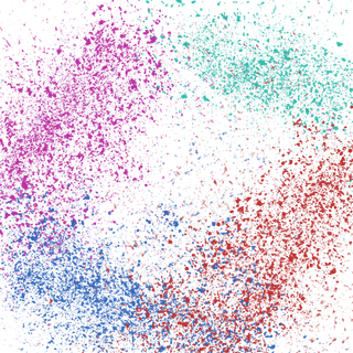 漂浮素材创意彩粉喷溅