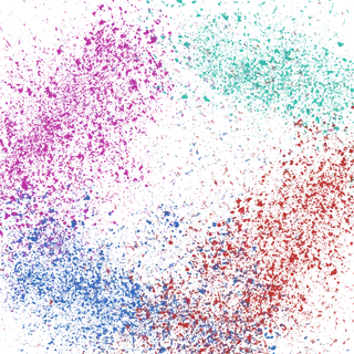 漂浮素材创意彩粉喷溅