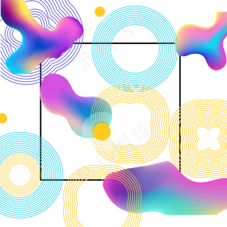 618彩色流体渐变618炫彩流