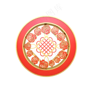 立体红金中国结装饰png图,免抠元素 立体红金中国结装饰png图,免抠元素