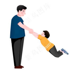 陪爸爸玩耍的儿子