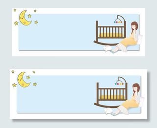 蓝色星空月亮母婴用品宝宝淘宝banner