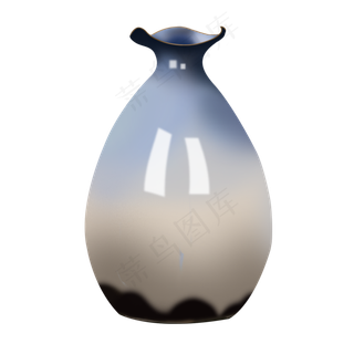 花瓶手绘png图片,免抠元素