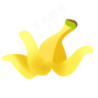 卡通手绘水果香蕉皮