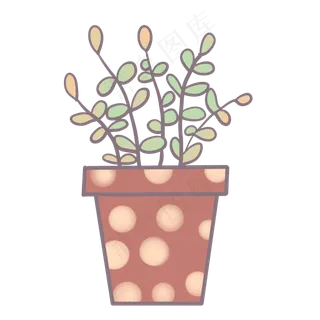 小叶子盆栽室内装饰