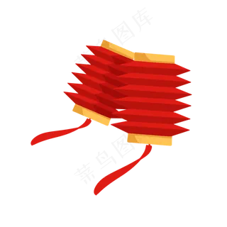 新年传统折层灯笼,免抠元素