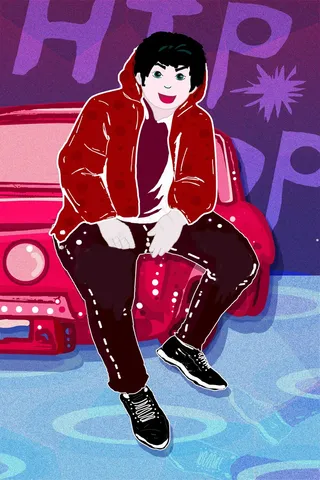 嘻哈街头汽车青年青春张扬