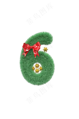 圣诞节日卡通数字,免抠元素