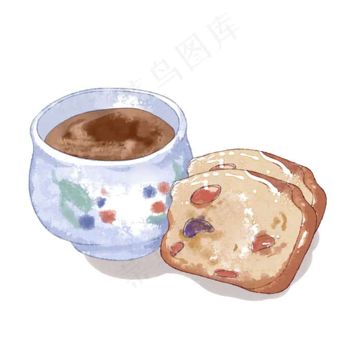 下午茶面包奶茶水彩(2000X2000(DPI:299))psd模版下载