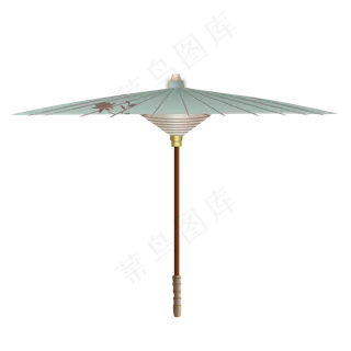 雨伞古风油纸伞蓝色,免抠元素