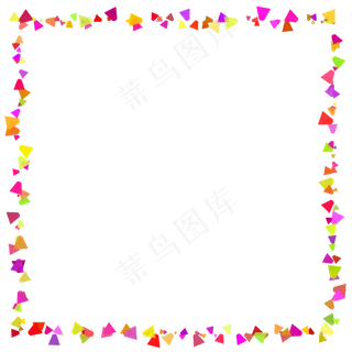 简约三角形方形边框