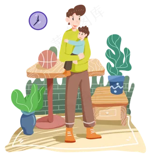 拥抱父亲节父亲简单爱意