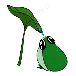 手绘卡通青蛙PNG素材