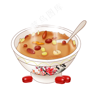腊八粥PSD透明底,免抠元素