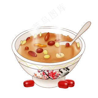腊八粥PSD透明底,免抠元素