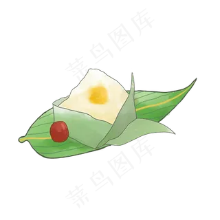 端午节卡通手绘粽子绿色