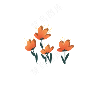 卡通黄色鲜花下载