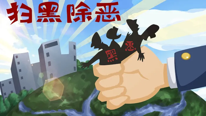 扫黑除恶打击黑恶*(2880*1620px 300 dpi )