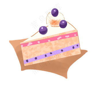 一块水果蛋糕小吃