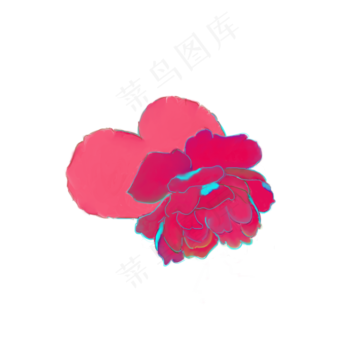 情人节红色爱心玫瑰浪漫胸针