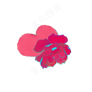 情人节红色爱心玫瑰浪漫胸针