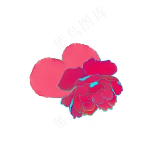 情人节红色爱心玫瑰浪漫胸针