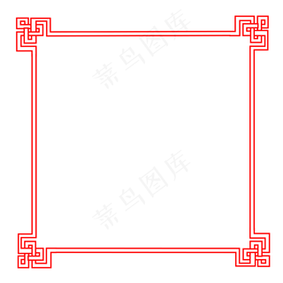 红色中国风边框