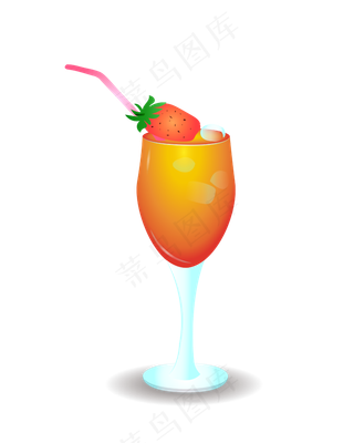 矢量卡通水果冰淇淋