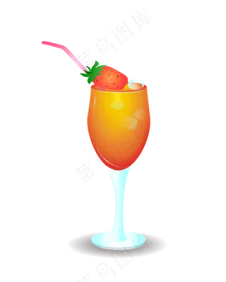 矢量卡通水果冰淇淋