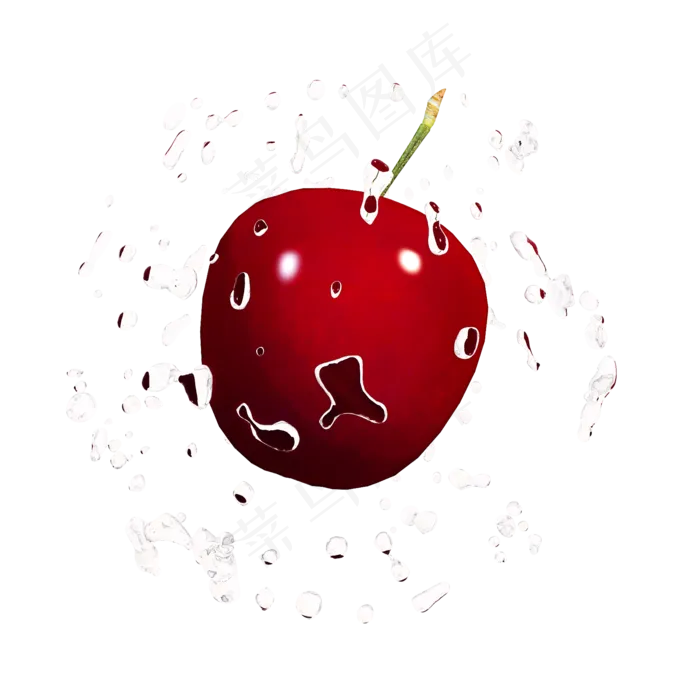 新鲜樱桃png图(2000X2000(DPI:300))psd模版下载