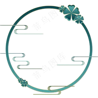后现代墨绿中国风边框