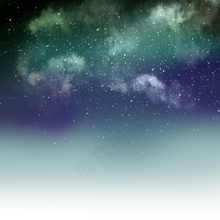 淡蓝色浩瀚星空,免抠元素