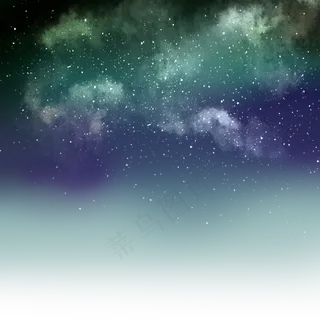 淡蓝色浩瀚星空,免抠元素