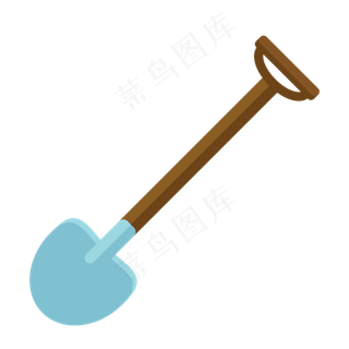 卡通灰色的铲子