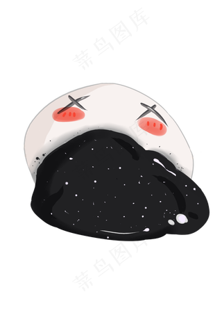 元宵节黑色芝麻糊元宵,免抠元素