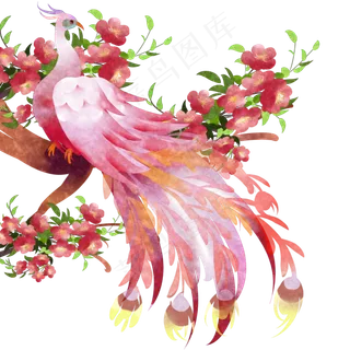 新国潮华丽孔雀粉色海棠 新国潮华丽孔雀粉色海棠