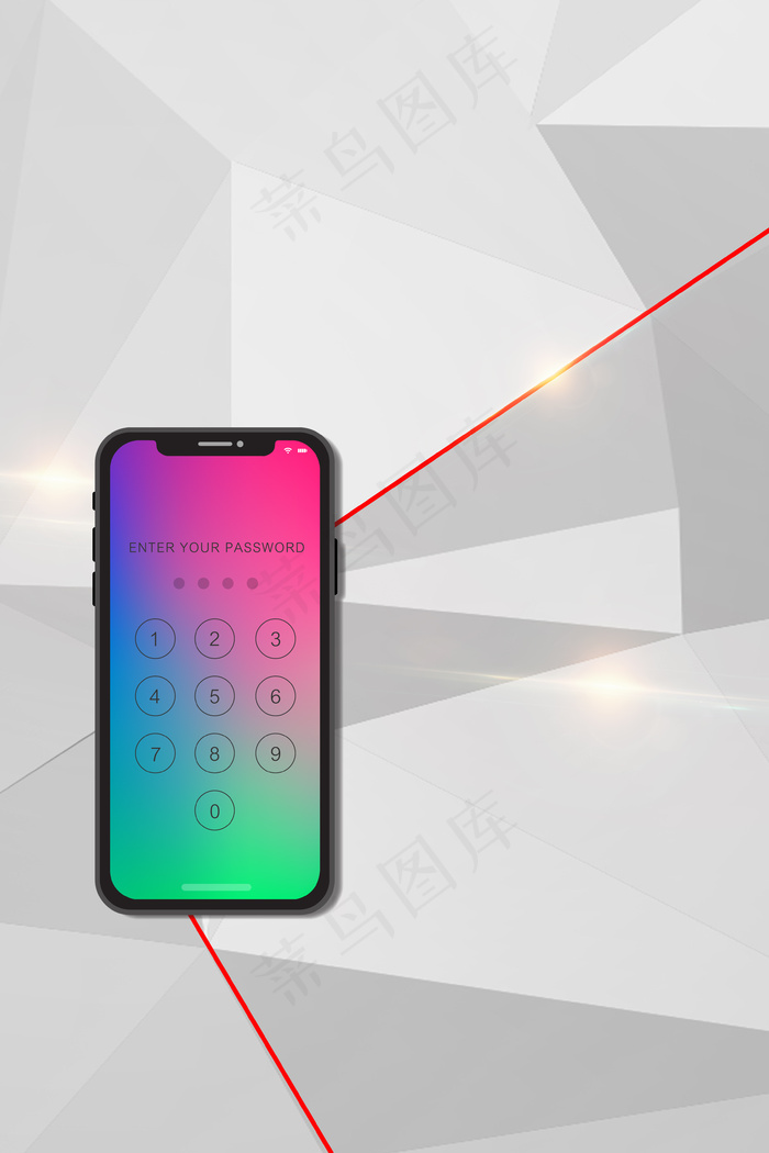 白色科技iPhone X手机预售宣传(3545*5315px 	      )psd模版下载