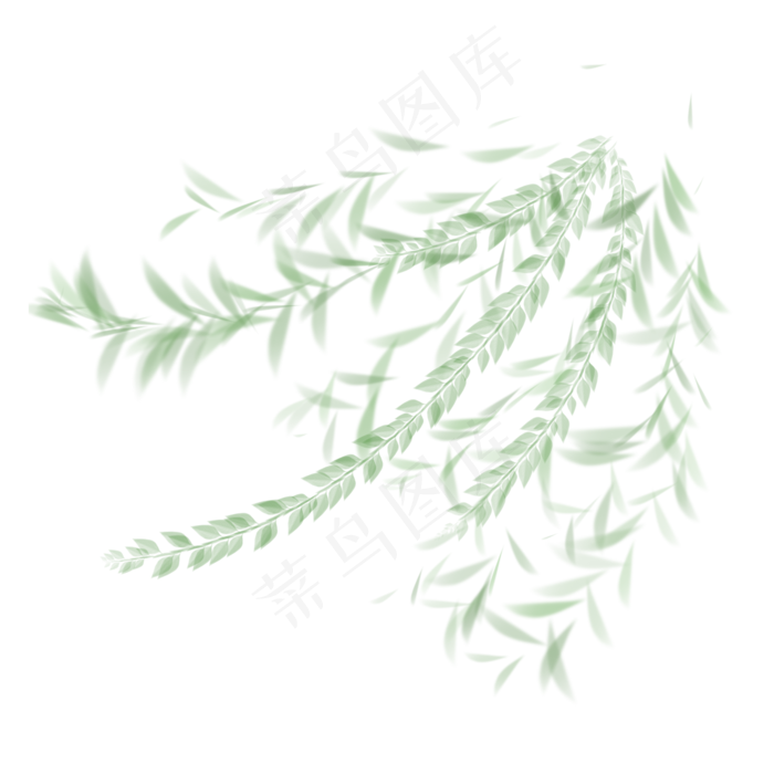 手绘春天绿叶下载,免抠元素