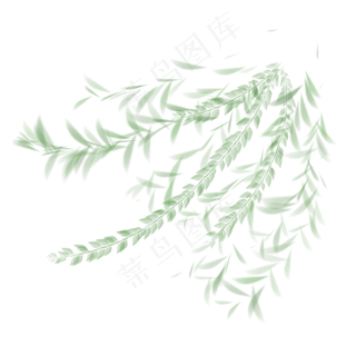 手绘春天绿叶下载,免抠元素