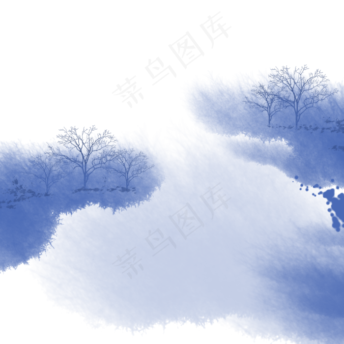 中国风写意山水(2000X2000(DPI:300))psd模版下载